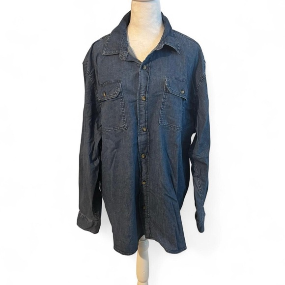 Wrangler Blue Denim Shirt - Picture 1 of 5